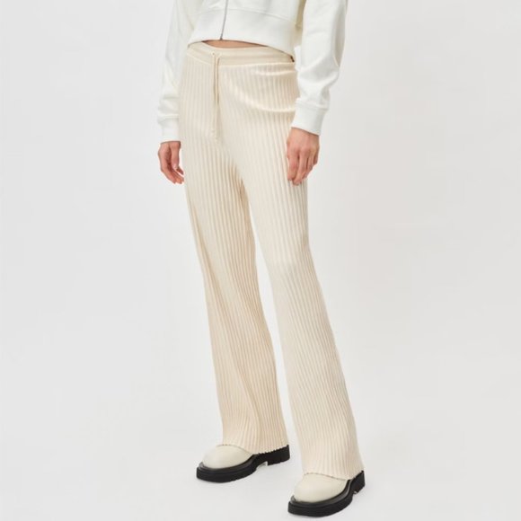John Elliot Ribbed Terry Sweatpants, Cloud/Cream - Picture 6 of 6